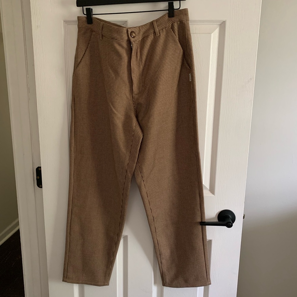 Abound Tan Houndstooth Trousers